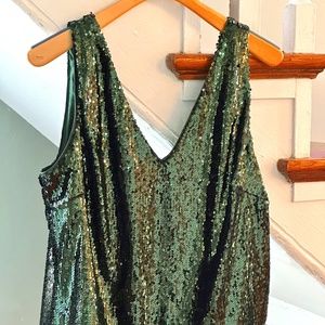 ASOS Emerald Green Sequin Top - 12